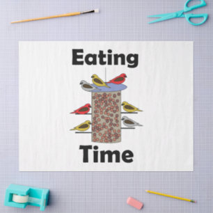 Papier Mousseline Mangeoire à oiseaux de jardin temps de repas amate