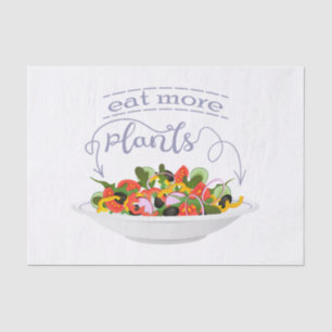 Papier Mousseline Mangez plus de plantes frais motivation salade let