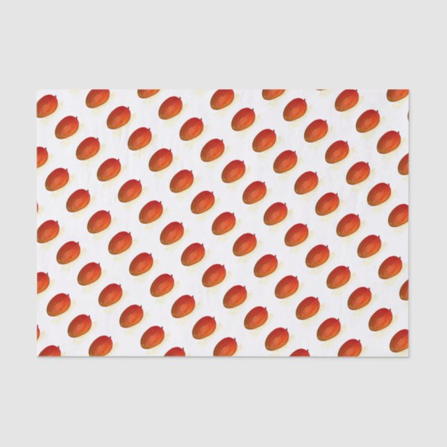 Papier Mousseline Mango fruit aquarelle chic Alimentation Motif trop (Recto)