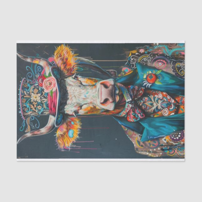 Papier Mousseline Mania de vache10 (Recto)