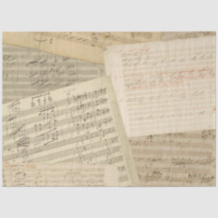 Papier Mousseline Manuscrit de musique Beethoven Medley