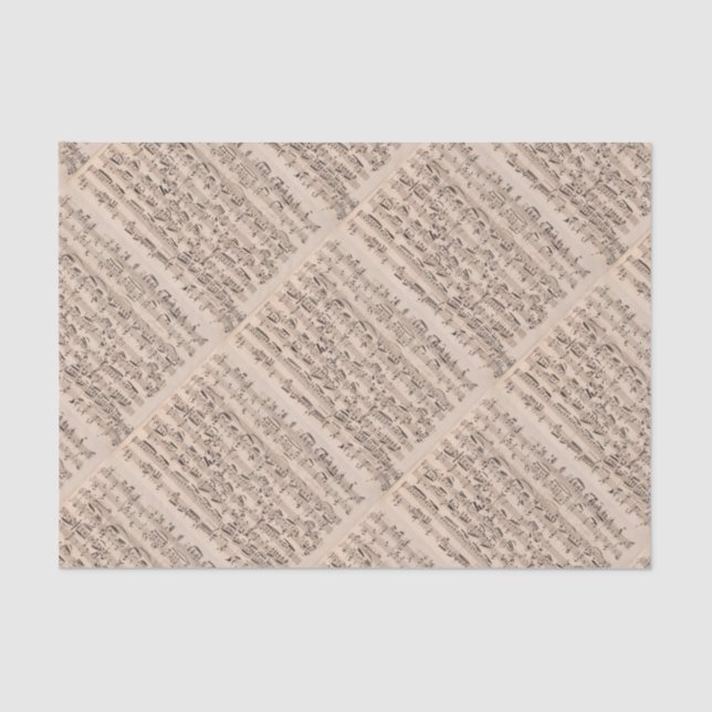 Papier Mousseline Manuscrit de musique de Brahms (Recto)