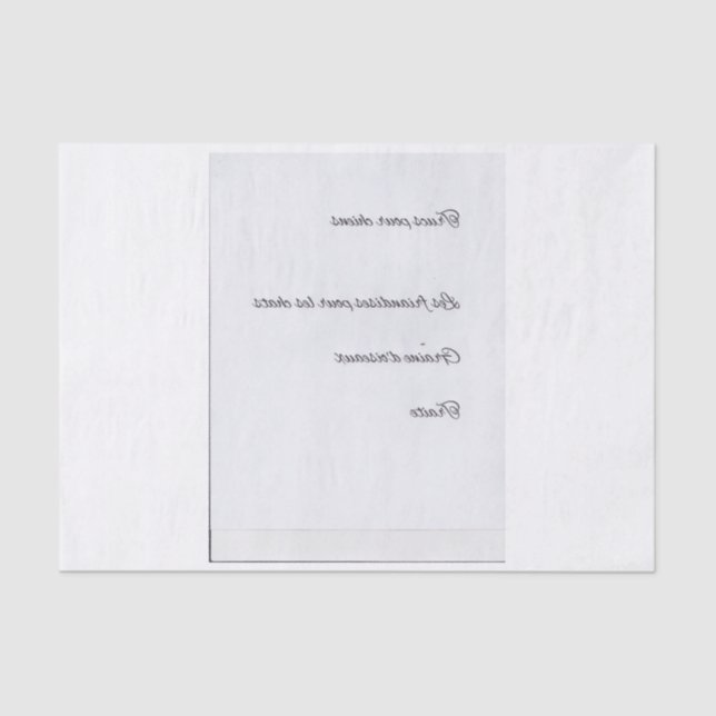 Papier Mousseline Manuscrit français renversé pour des festins (Recto)