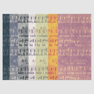 Papier Mousseline Manuscrits multicolores médiévaux de musique