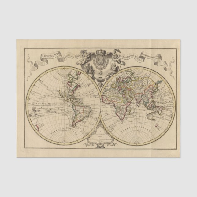 Papier Mousseline Mappemonde (Recto)