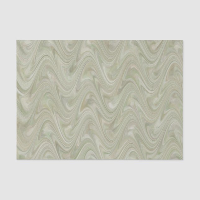 Papier Mousseline Marbling Green Motif (Recto)