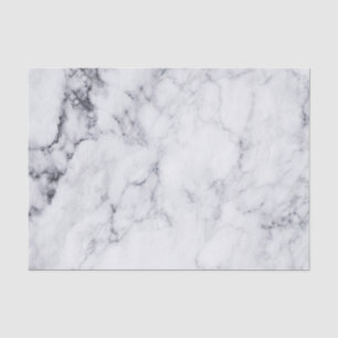 Papier Mousseline Marbre blanc Faux avec Motif gris