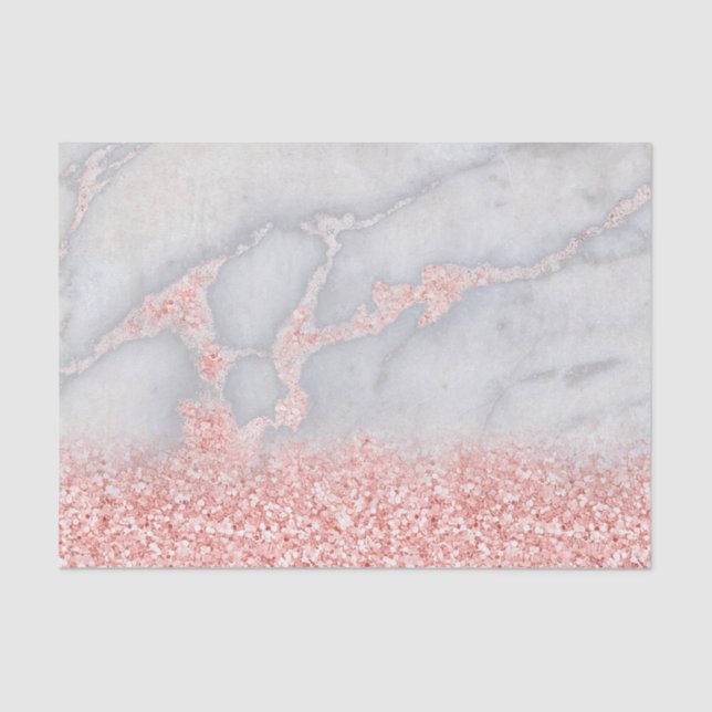 Papier Mousseline Marbre bohème rose brillant (Recto)