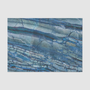 Papier Mousseline Marbre crépité bleu