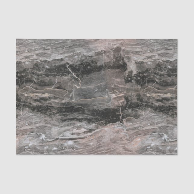 Papier Mousseline Marbre Gris Et Noir (Recto)