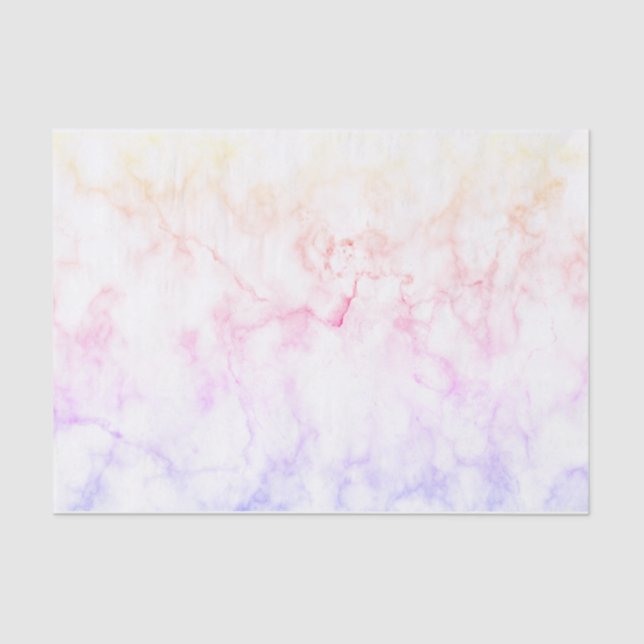 Papier Mousseline Marbre Pastel Rainbow Faux (Recto)
