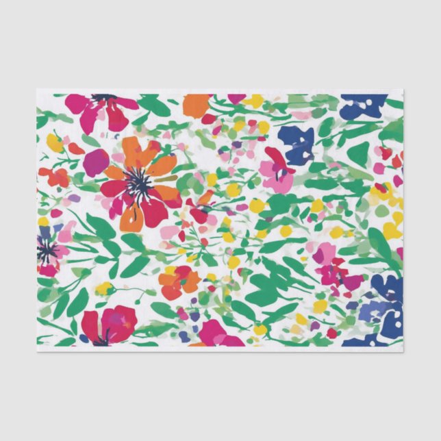 Papier Mousseline Marché aux fleurs (Recto)