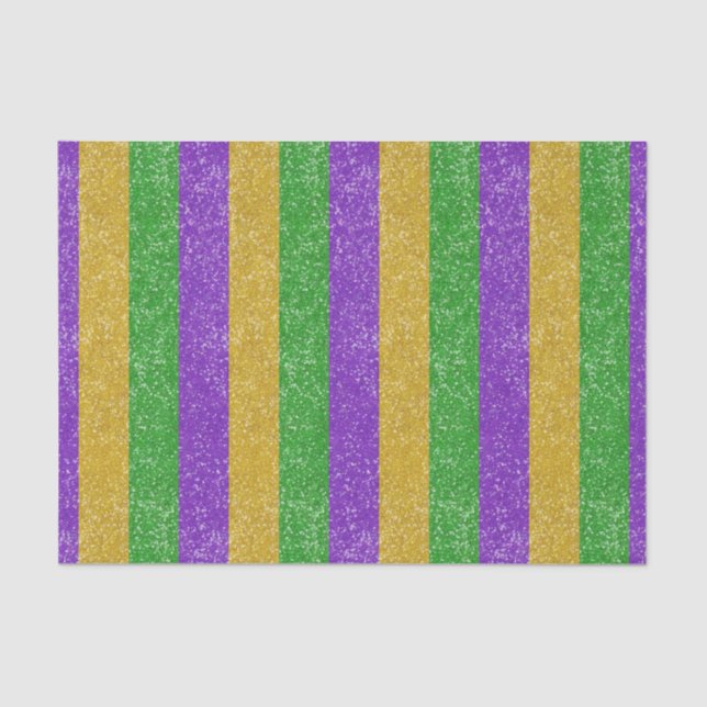 Papier Mousseline Mardi Gras Couleurs Parties scintillant Bling (Recto)