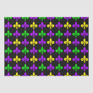 Papier Mousseline Mardi Gras Fleur de Lis Motif
