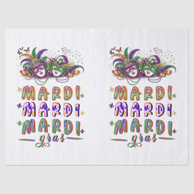 Papier Mousseline Mardi Mardi Mardi Gras (Recto)