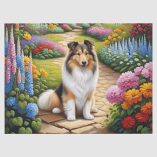 Papier Mousseline Mare Shetland Sheepdog Animal Découpage