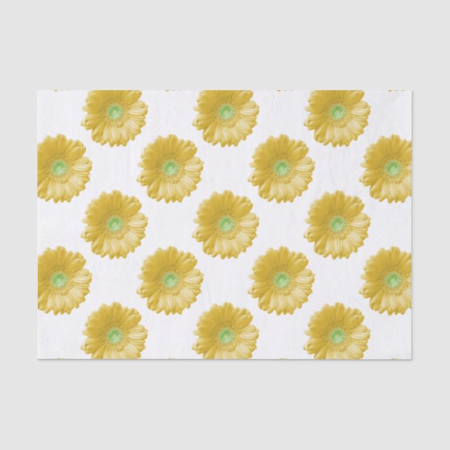 Papier Mousseline Marguerite jaune (Recto)