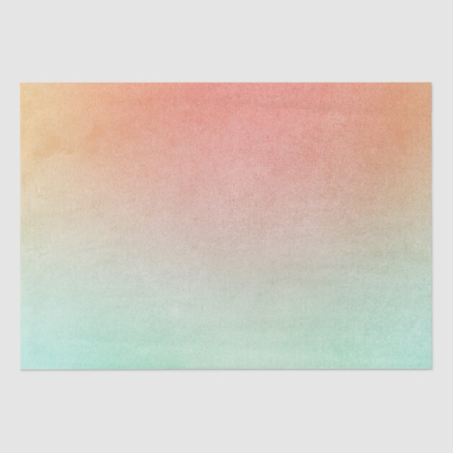 Papier Mousseline Mariage à la Menthe et à la Pêche Orange (Recto)