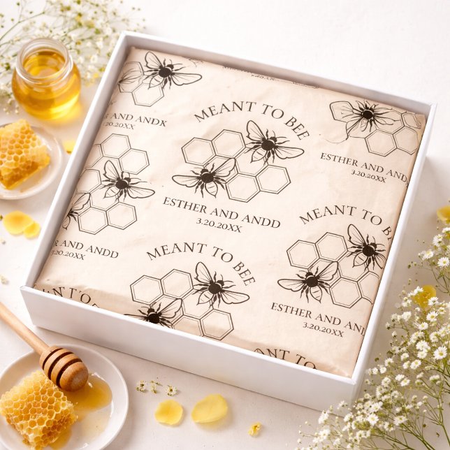 Papier Mousseline Mariage Abeille à Miel Prédestinée (Créateur téléchargé)
