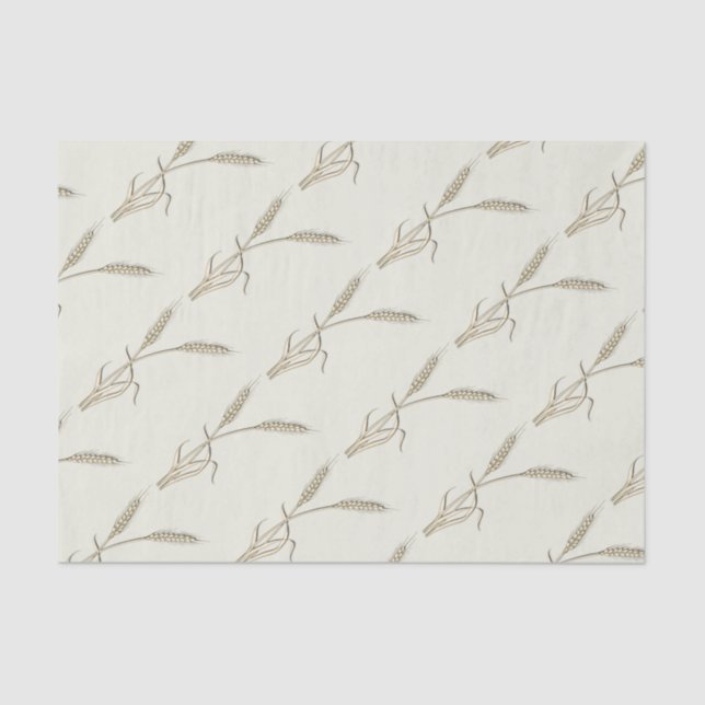 Papier Mousseline Mariage campagnard de blé à herbe simple (Recto)