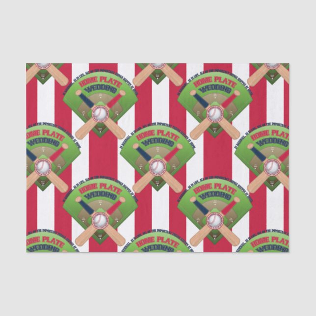 Papier Mousseline Mariage de base-ball 1-TISSUE WRAP (Recto)
