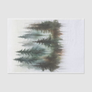 Papier Mousseline Mariage de campagne rustique à l'aquarelle arbres