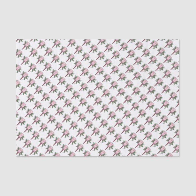 Papier Mousseline Mariage de la chambre rose Boutonniere Fleur Tissu (Recto)