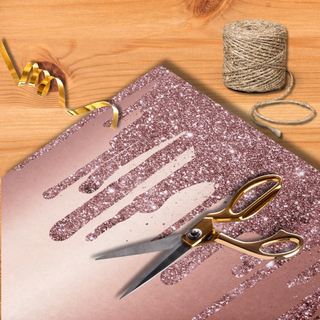 Papier Mousseline Mariage de Parties scintillant Rose moderne à gout (Créateur téléchargé)