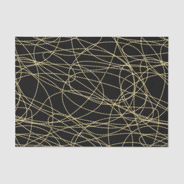 Papier Mousseline Mariage doré rouge noir lèvres baisers Baby Shower (Recto)