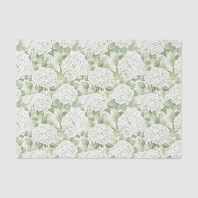 Papier Mousseline Mariage Floral d'Hydrangea de Plage Tropical Aloha (Recto)