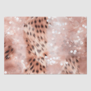 Papier Mousseline Mariage Glam Rose Gold Léopard