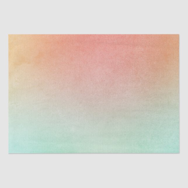 Papier Mousseline Mariage Orange Pêche Menthe (Recto)