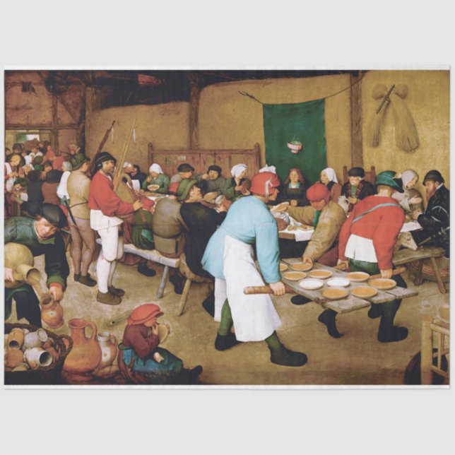 Papier Mousseline Mariage paysan, Pieter Bruegel (Recto)
