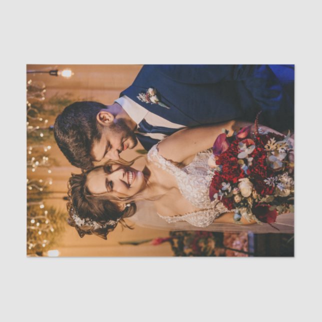 Papier Mousseline Mariage personnalisé Ajoutez votre propre photo im (Recto)