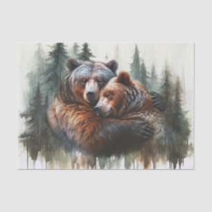 Papier Mousseline Mariage rustique dans la nature avec des ours à l'