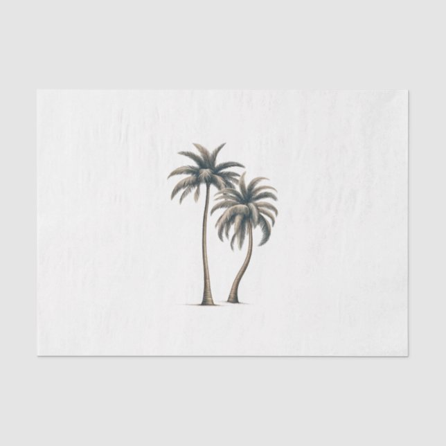 Papier Mousseline Mariage rustique sur le thème tropical et côtier a (Recto)