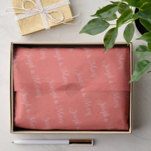 Papier Mousseline Mariage Tropical Été Rose Ludique Orange Coucher d