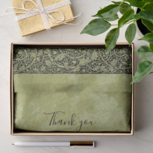 Papier Mousseline Mariage Vintage, Fleurs Victoriennes Motif à Enrou