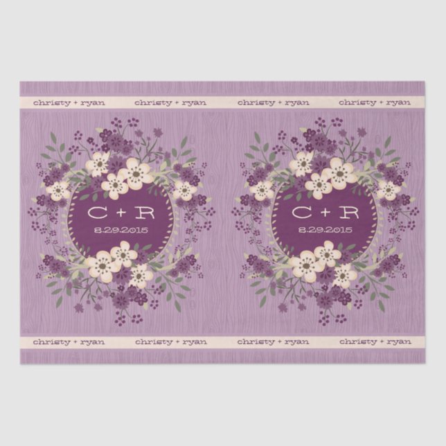 Papier Mousseline Mariage Woodland (Recto)