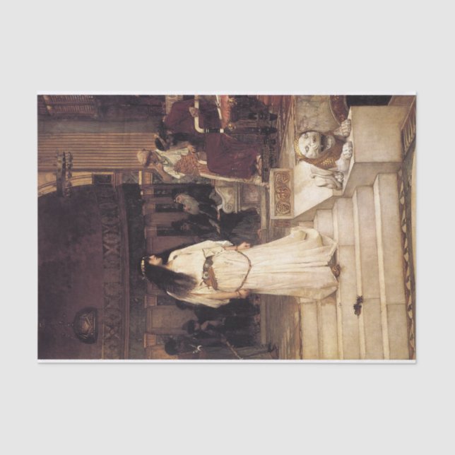 Papier Mousseline Mariamne quittant le siège du jugement d'Hérode (Recto)