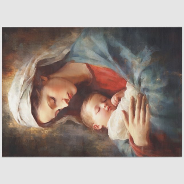 Papier Mousseline Marie et Jésus (Recto)