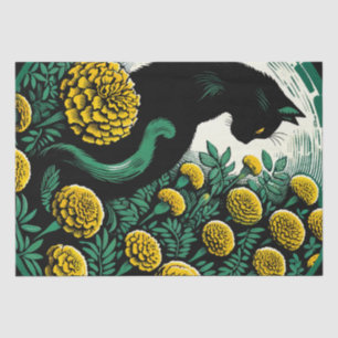 Papier Mousseline Marigold de Chat Noir Art Chats Noirs