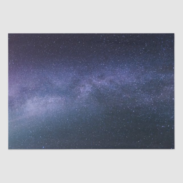 Papier Mousseline Marine Blue Galaxy Starry Night Stars Moderne (Recto)