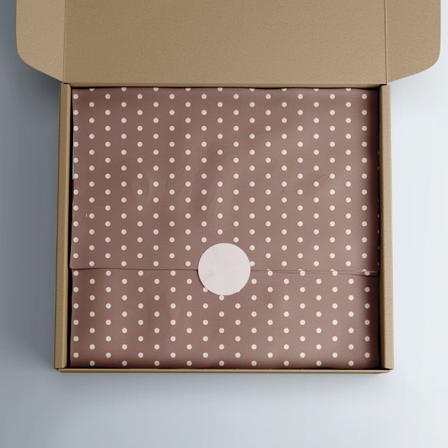 Papier Mousseline Marine et Mocha | 50 et Fabuleux fête d'anniversai (Mocha and pink spotted tissue paper)