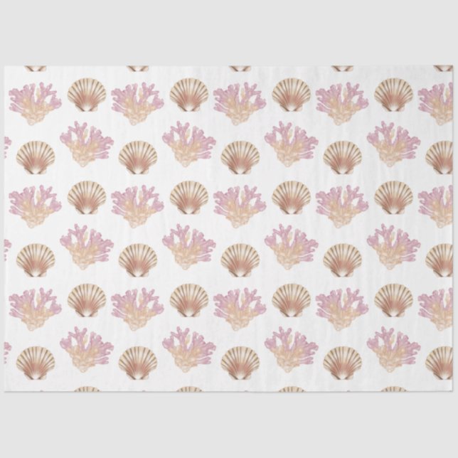 Papier Mousseline Marine Life Series Design 12 Tissu Paper (Recto)