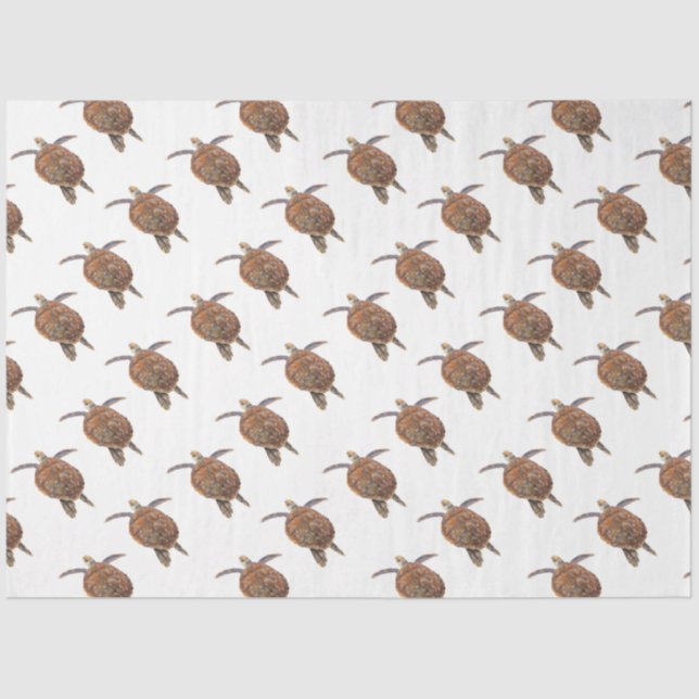 Papier Mousseline Marine Life Series Design 14 Tissu Paper (Recto)