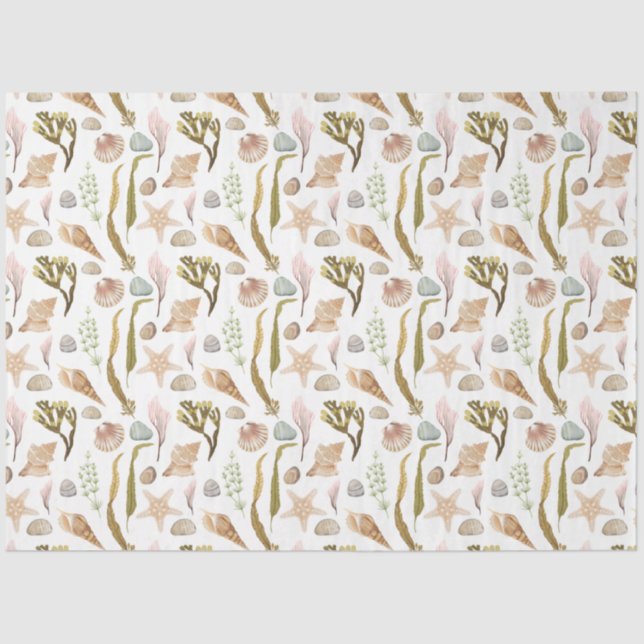 Papier Mousseline Marine Life Series Design 5 Tissu Papier (Recto)