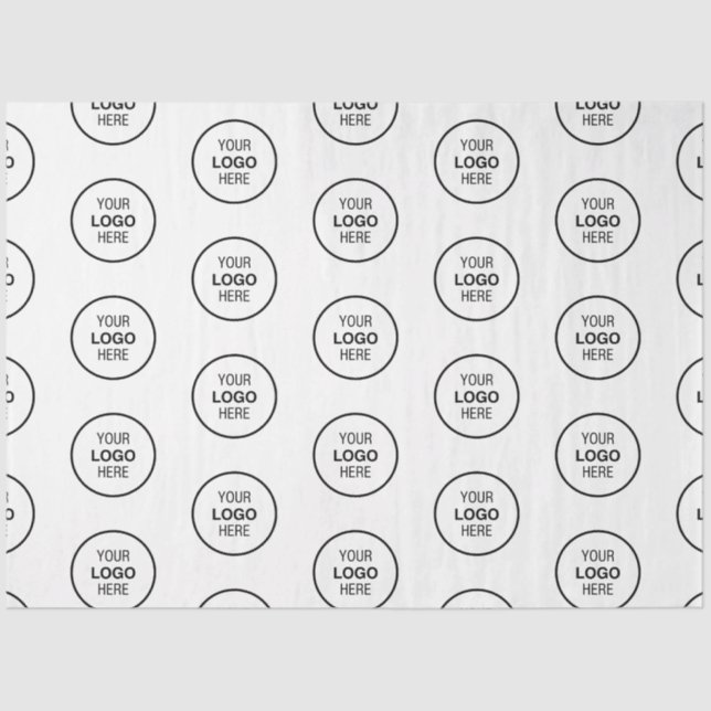 Papier Mousseline Marque Logo Nom Motif Moderne Élégant (Recto)
