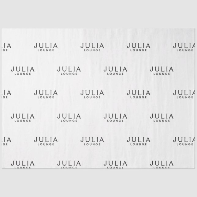 Papier Mousseline Marque Logo Nom Motif Moderne Élégant (Recto)
