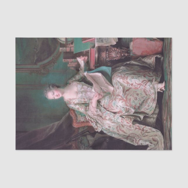 Papier Mousseline Marquise de Pompadour par Quentin de la Tour (Recto)